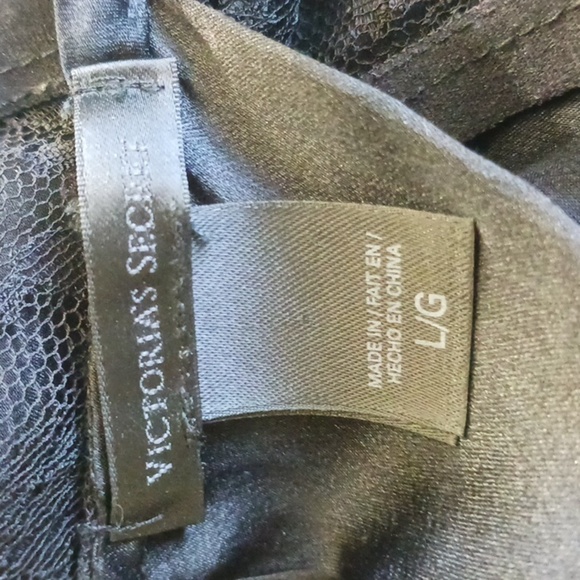 Victoria's Secret Silk Maxi Dress / Slip Black, Size L - Picture 10 of 11